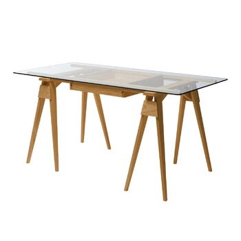 Design House Stockholm Arco desk with drawer, oak, product image