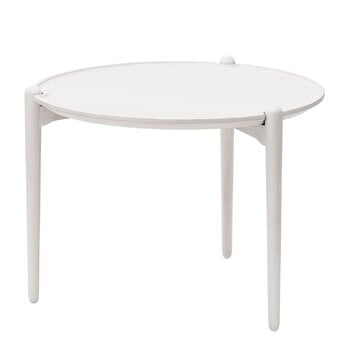 Tavoli da salotto, Tavolino Aria, 60 cm, alto, bianco, Bianco