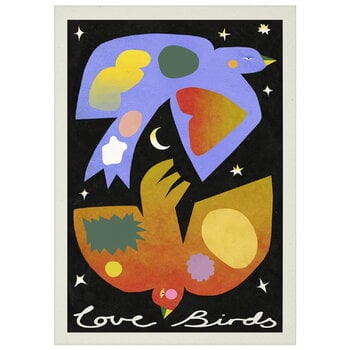 Poster, Poster Love Birds, Nero