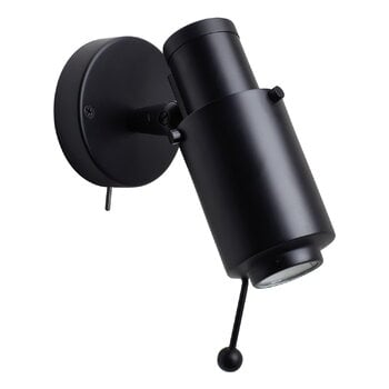 DCWéditions Biny Spot wall lamp with stick and switch, black