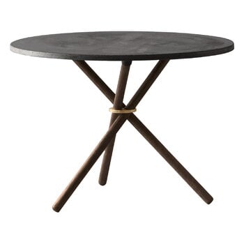 Eberhart Furniture Table basse Daphne, 65 cm, béton foncé - chêne foncé