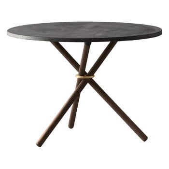 Tables basses, Table basse Daphne, 65 cm, béton foncé - chêne foncé, Gris