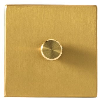 Lighting accessories, Single rotary wall dimmer, brass, Gold