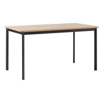 Dining tables, Drip HW115 dining table, 143 x 83 cm, lacquered oak - black, Black