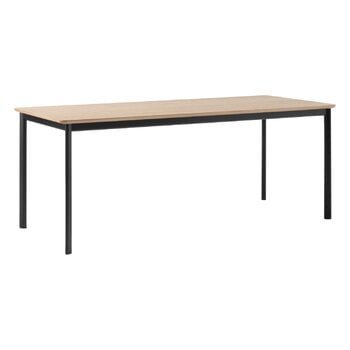 Dining tables, Drip HW116 dining table, 193 x 83 cm, lacquered oak - black, Black