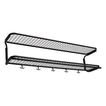 Wall coat racks, Classic hat rack, 120 cm, black, assembled, Black