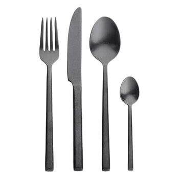 Cutlery, Pure giftbox cutlery set, 24 pcs, black, Black