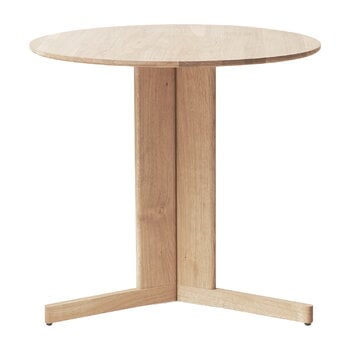 Form & Refine Trefoil Tisch, 75 cm, Eiche weiß