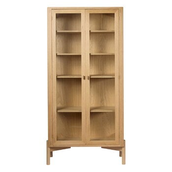 FDB Møbler A90 Boderne display case, 178 cm, lacquered oak