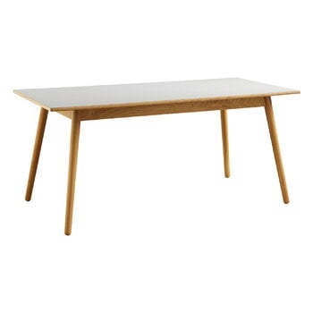 FDB Møbler Table C35B, 160 x 82 cm, chêne - linoléum gris clair