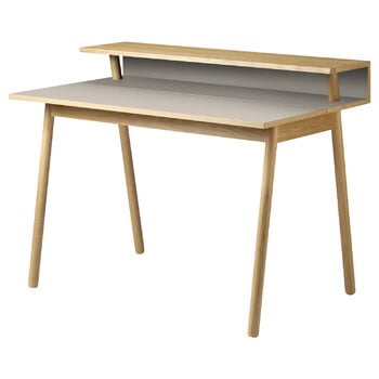 FDB Møbler C68 Nørrebro desk, oak - mushroom linoleum