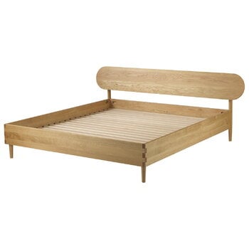 FDB Møbler G30 Radius bed frame, 180 x 200 cm, oiled oak