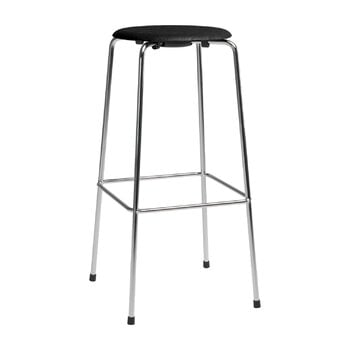 Bar stools & chairs, High Dot bar stool, 76 cm, chrome - black ash veneer, Black