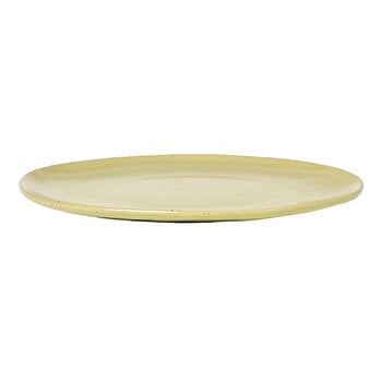 ferm LIVING Flow plate, large, yellow speckle