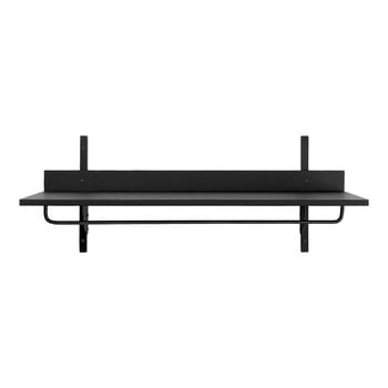 Wall shelves, Sector rack shelf, black ash - black brass, Black