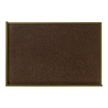 Memory boards, Kant pinboard, 63 x 96 cm, brown – olive green, Brown