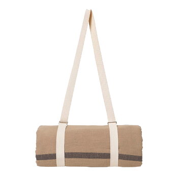 ferm LIVING Yard picnic blanket, sand - black