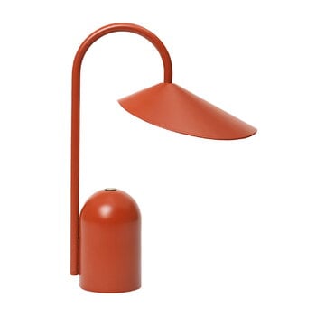 ferm LIVING Lampada portatile Arum, rosso ossido