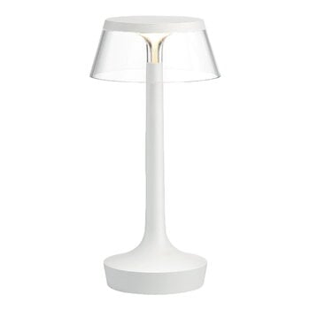 Flos Bon Jour Unplugged table lamp, white - clear