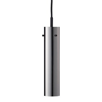 Lampade a sospensione, Lampada a sospensione FM2014, 24 cm, acciaio inox lucido, Nero