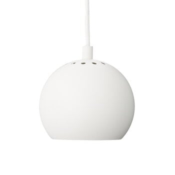 Lampade a sospensione, Lampada a sospensione Ball, 12 cm, bianco opaco, Bianco