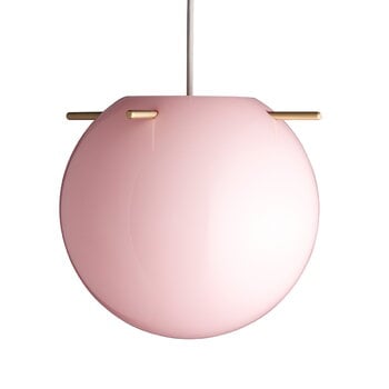 Lampade a sospensione, Lampada a sospensione Koi, 25 cm, rosa opale - ottone, Oro