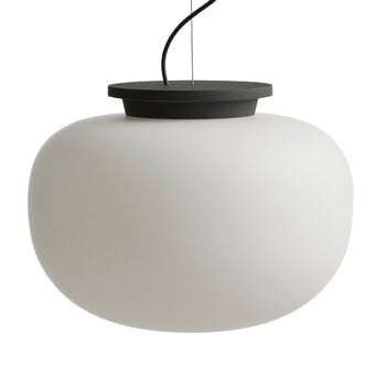 Lampade a sospensione, Lampada a sospensione Supernate, 38 cm, opale bianco - nero, Bianco