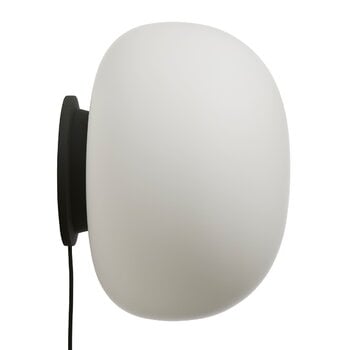 Frandsen Supernate wall lamp, 38 cm, white opal - black, product image