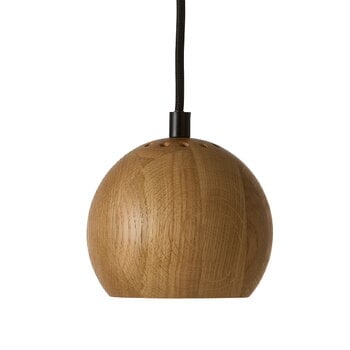 Lampade a sospensione, Lampada a sospensione Ball, 12 cm, rovere, Naturale