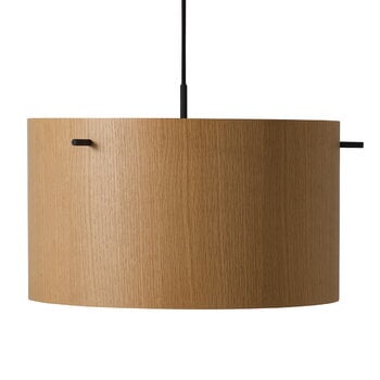 Lampade a sospensione, Lampada a sospensione FM1954, 41 cm, rovere, Nero