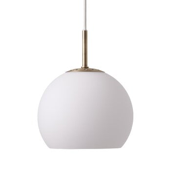 Lampade a sospensione, Lampada a sospensione Ball Glass, 18 cm, bianco opale, Bianco