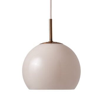 Pendelleuchten, Ball Glass Pendelleuchte, 18 cm, sandgrau, Beige