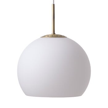 Lampade a sospensione, Lampada a sospensione Ball Glass, 25 cm, bianco opale, Bianco