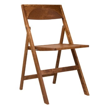 Dining chairs, Folding Flat Chair, warm brown birch, Brown