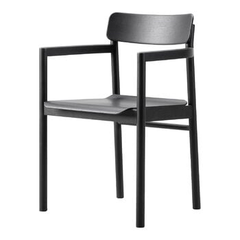 Fredericia Post armchair, black lacquered oak