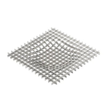 Ciotole, Vassoio Gravity, 20 x 20 cm, acciaio inox, Argento