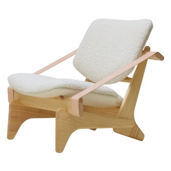 Fasetti Jumbo lounge chair, oiled pine - Makalu natural white