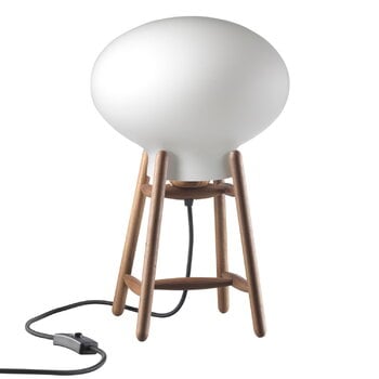 FDB Møbler Lampe de table U4 Hiti, noyer- verre opale