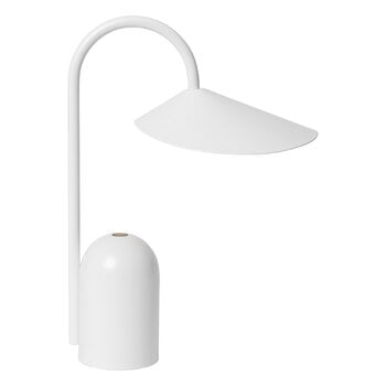 Ferm Living Arum ladattava pöytävalaisin, valkoinen, tuotekuva