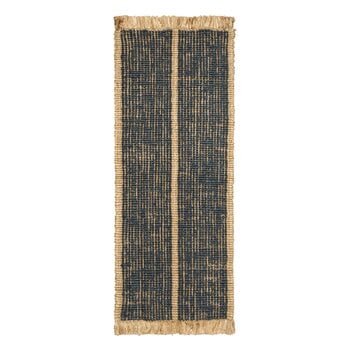 Ferm Living Tappeto a strisce Athens, 80 x 200 cm, naturale - blu scuro, immagine prodotto