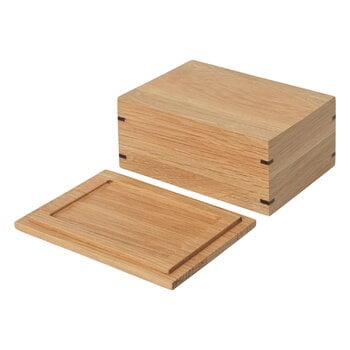 Contenitori per cucina, Scatola per burro Bon, rovere naturale, Naturale