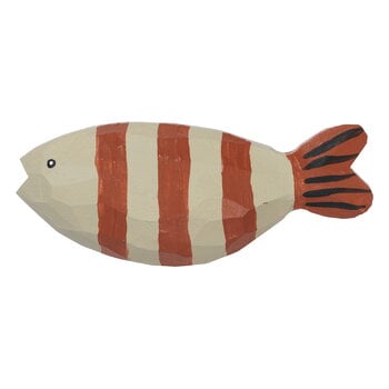 Ferm Living Harbour seinäkoukku, Fish Stripe, baked clay - light celedon, tuotekuva