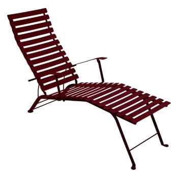 Fermob Bistro Metal chaise longue, black cherry