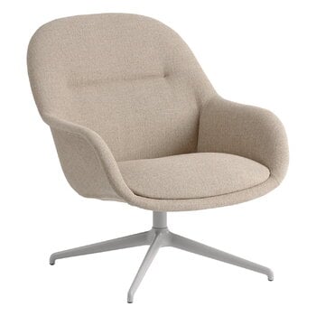 Armchairs & lounge chairs, Fiber lounge armchair, swivel base, grey - Ecriture 240, Beige