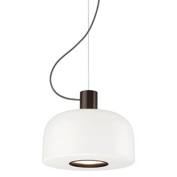 Lampade a sospensione, Lampada a sospensione Bellhop Glass S1, cioko, Bianco