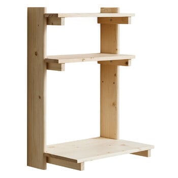 Wall shelves, Beam wall office shelf 3, pine, Natural