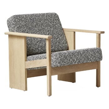 Form & Refine Block lounge chair, white oiled oak - Kvadrat Zero 0004