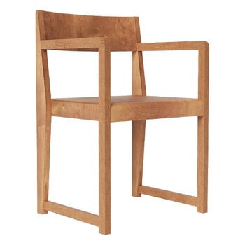 Dining chairs, Armrest Chair 01, warm brown birch, Brown