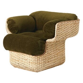 GUBI Basket lounge chair, rattan - Mumble 40, product image