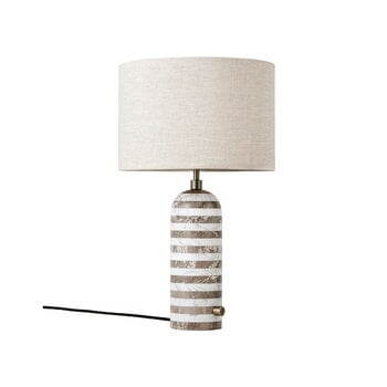 GUBI Gravity Upcycled-Marble Edition table lamp, small, grey/white - canvas, product image